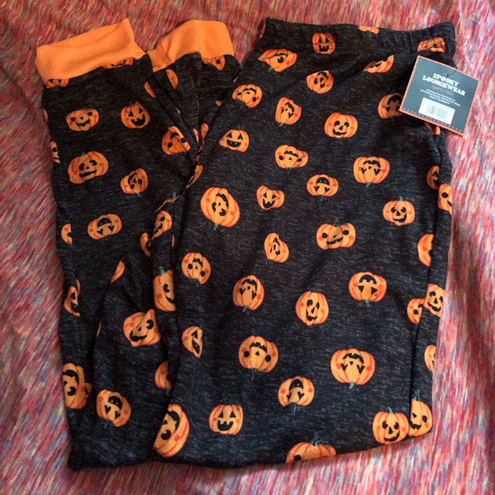 Pumpkin Halloween pajama lounge pants